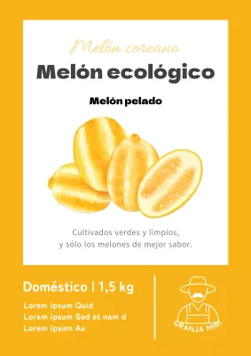 Promover melones de granja sencillos en amarillo