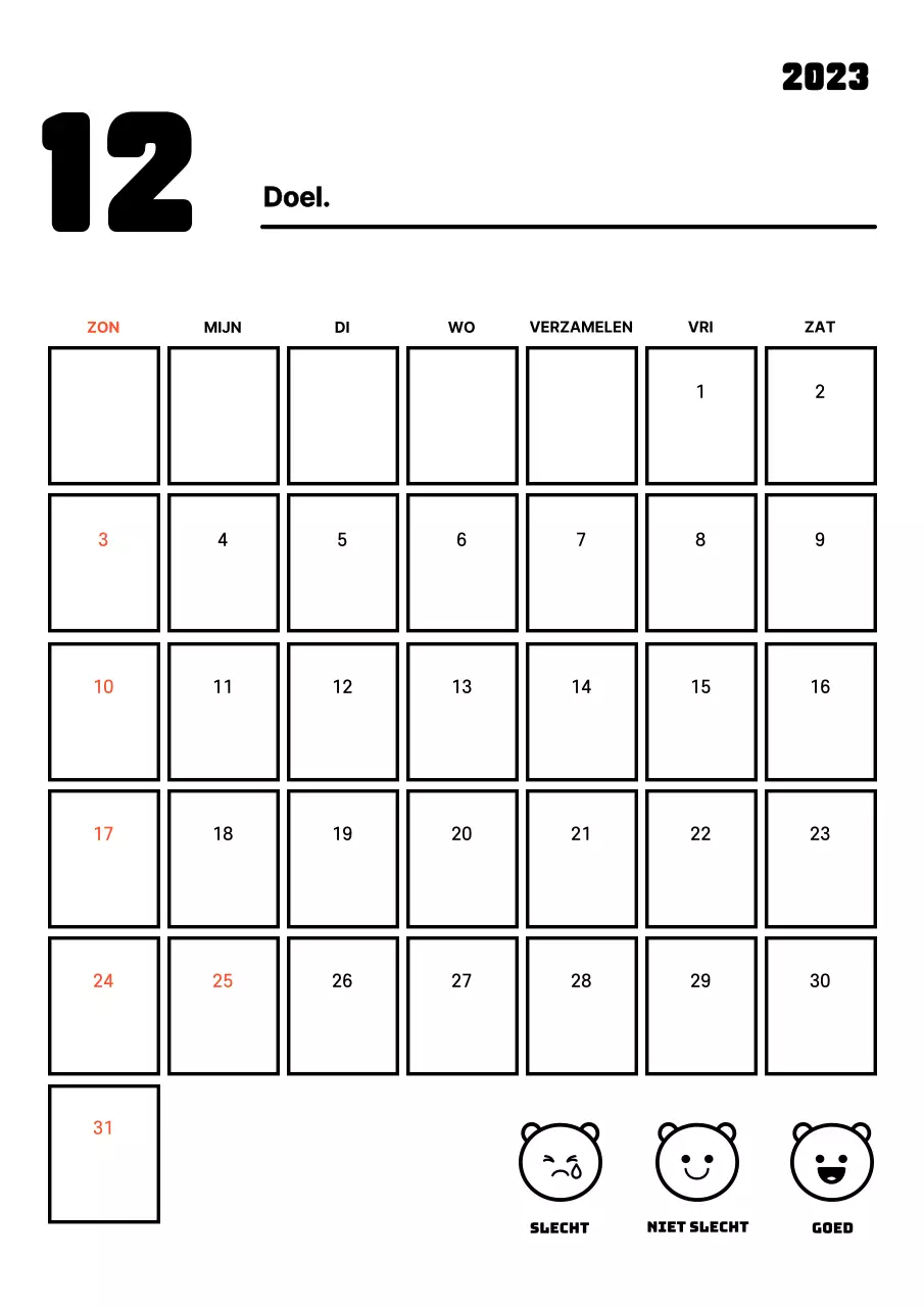 Doelvolger voor nieuwjaarsresoluties met strakke lijnen