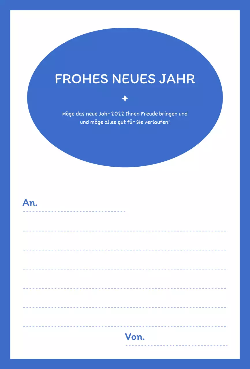 Blau und weiß runden niedlichen Tiger Illustration Konzept neues Jahr