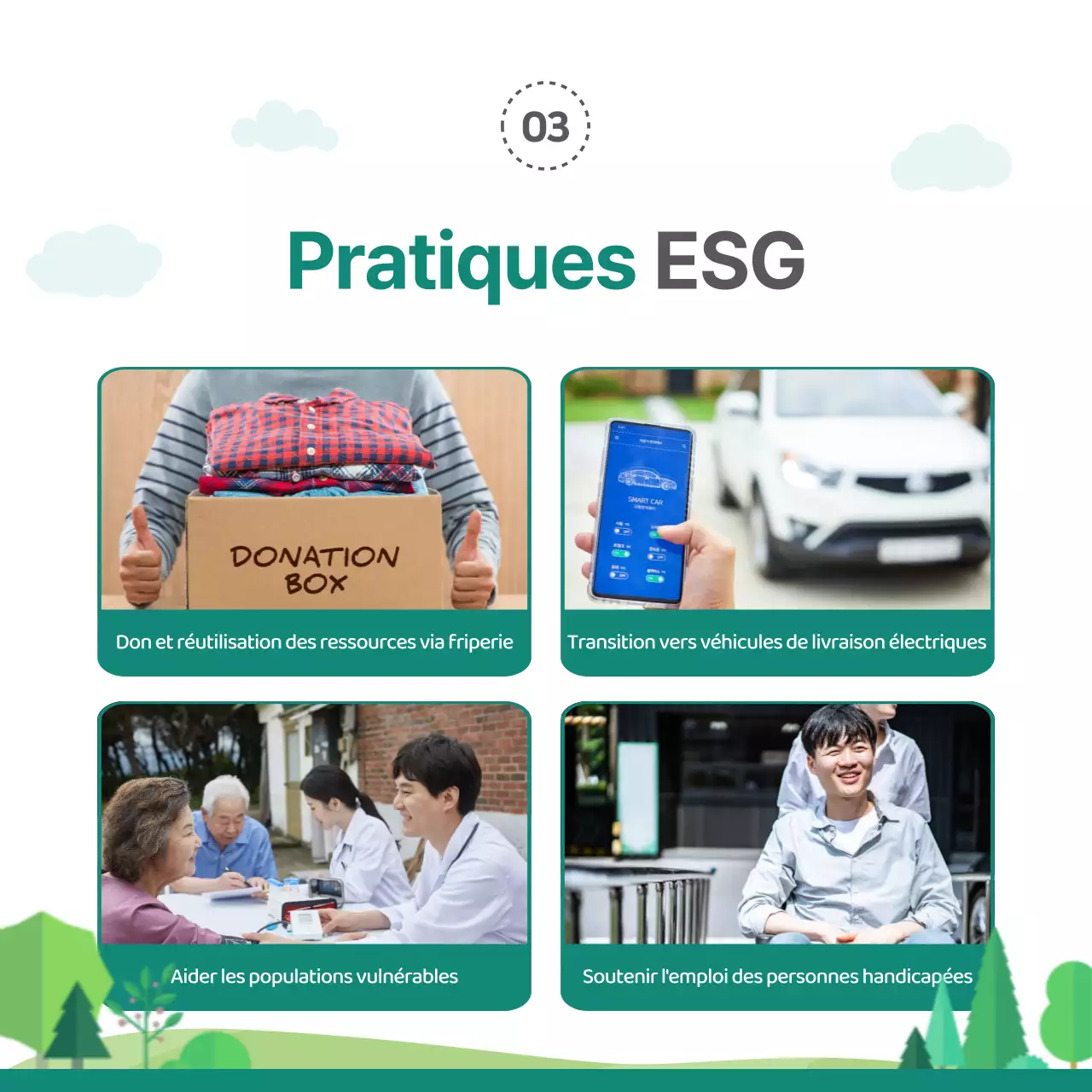 Mise en valeur des illustrations vertes Introduction à la gestion ESG
