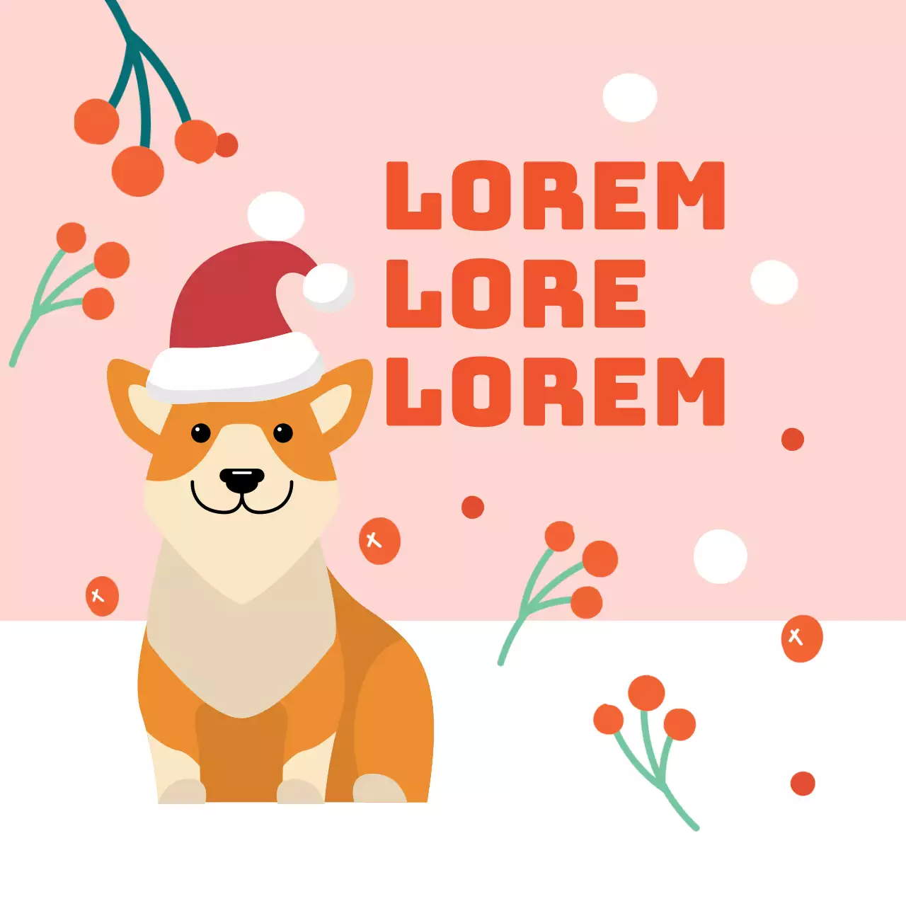 Roze Rood Schattige Illustratie Kerstmis Geschenk Etiketten