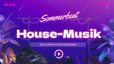 Lila Farbverlauf Tropical House Musikkanal