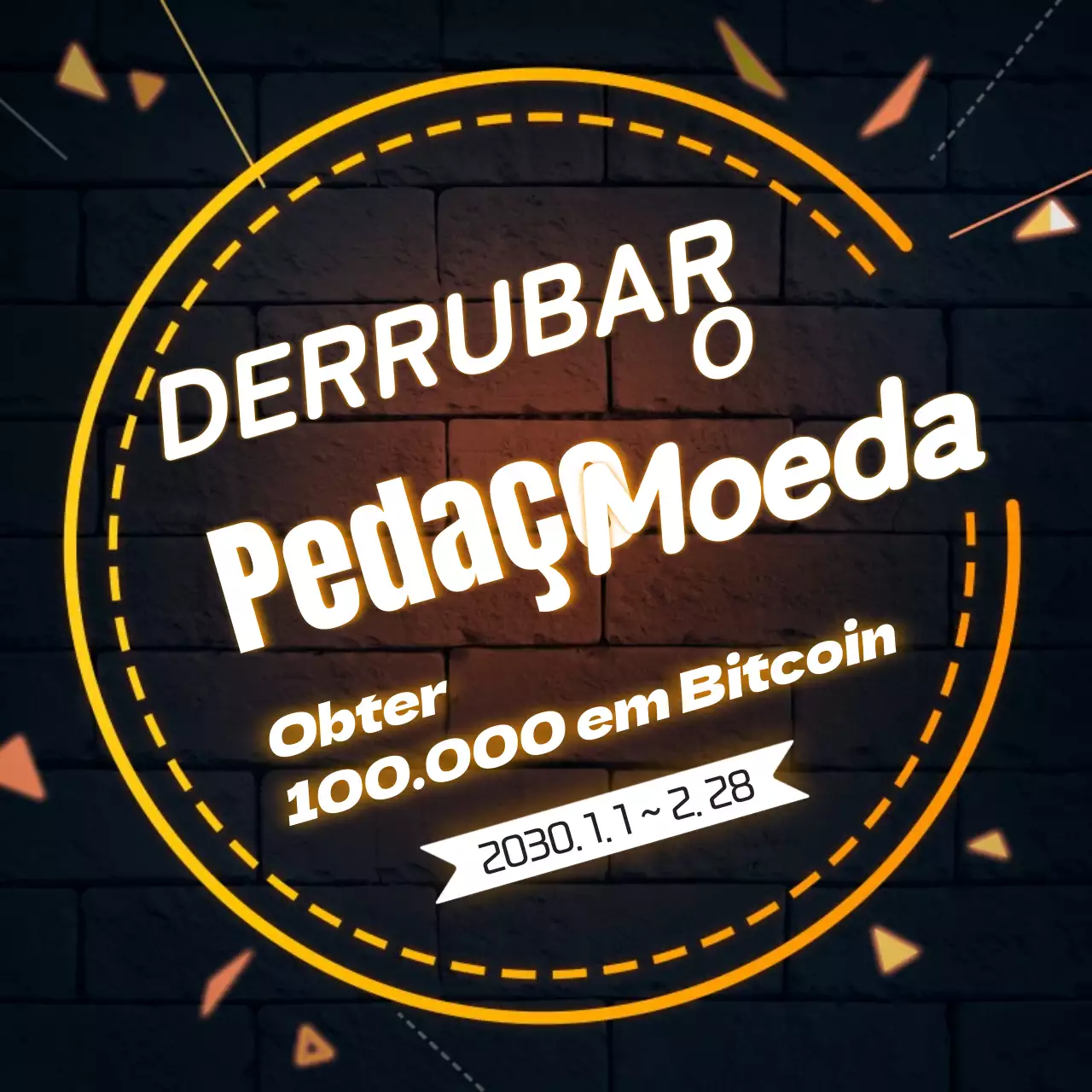 Tema Bitcoin Brick em preto e amarelo