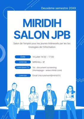 Bleu Simple Bleu Promotion de la campagne de recrutement de Miridigroup au second semestre