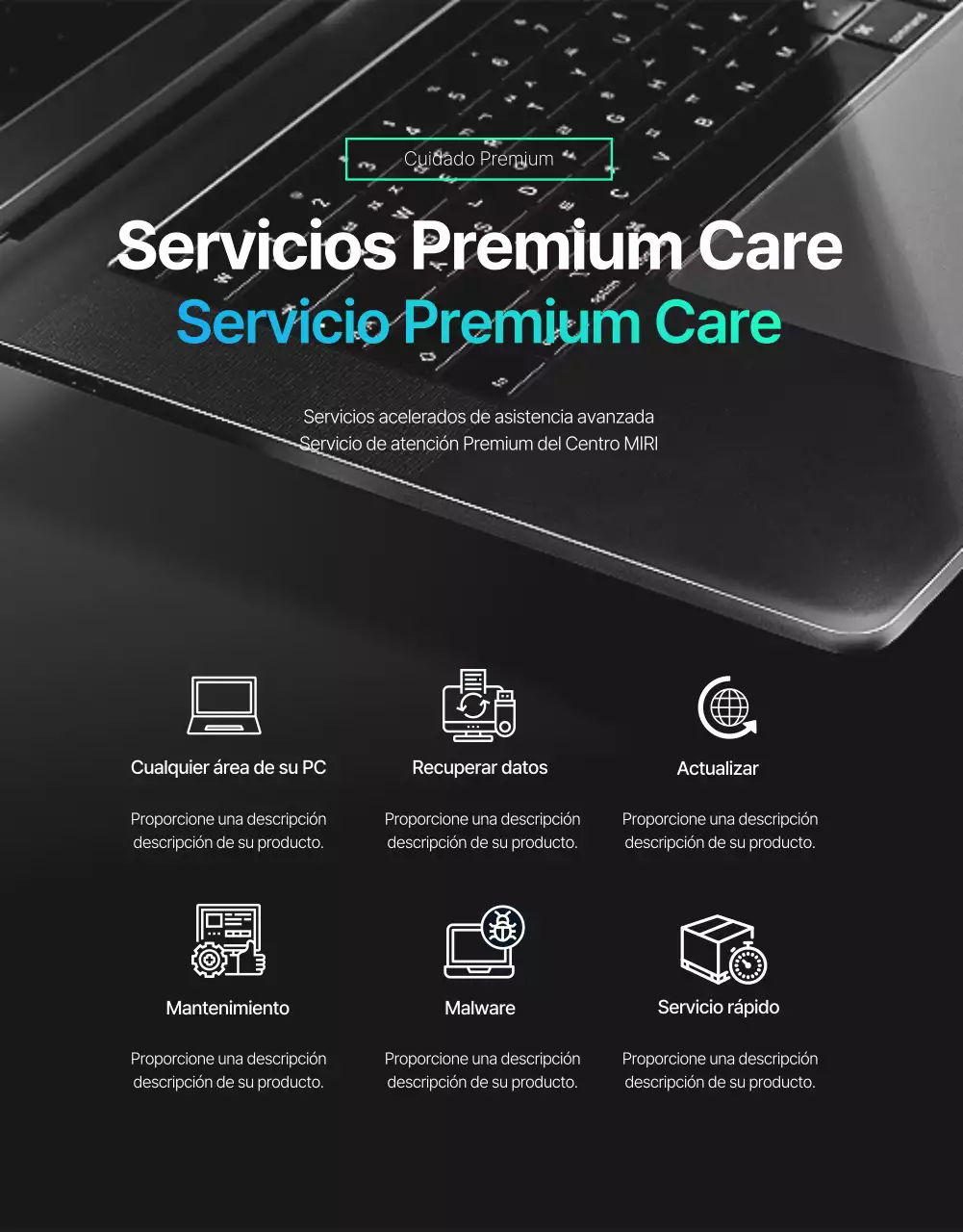 Detalles del centro de reparación de portátiles Mint Colour