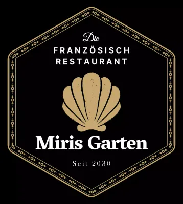 Ein französisches Restaurant mit goldenem Zierrahmen