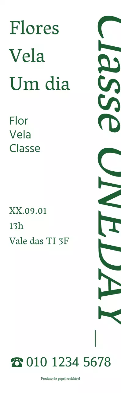 Sobre a aula de um dia: uma vela floral simples e sentimental em estilo escultura em verde.