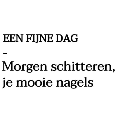 Eenvoudige zwart-wit moderne tekst-alleen lay-out stijl voor nagelstudio promoties en merchandise