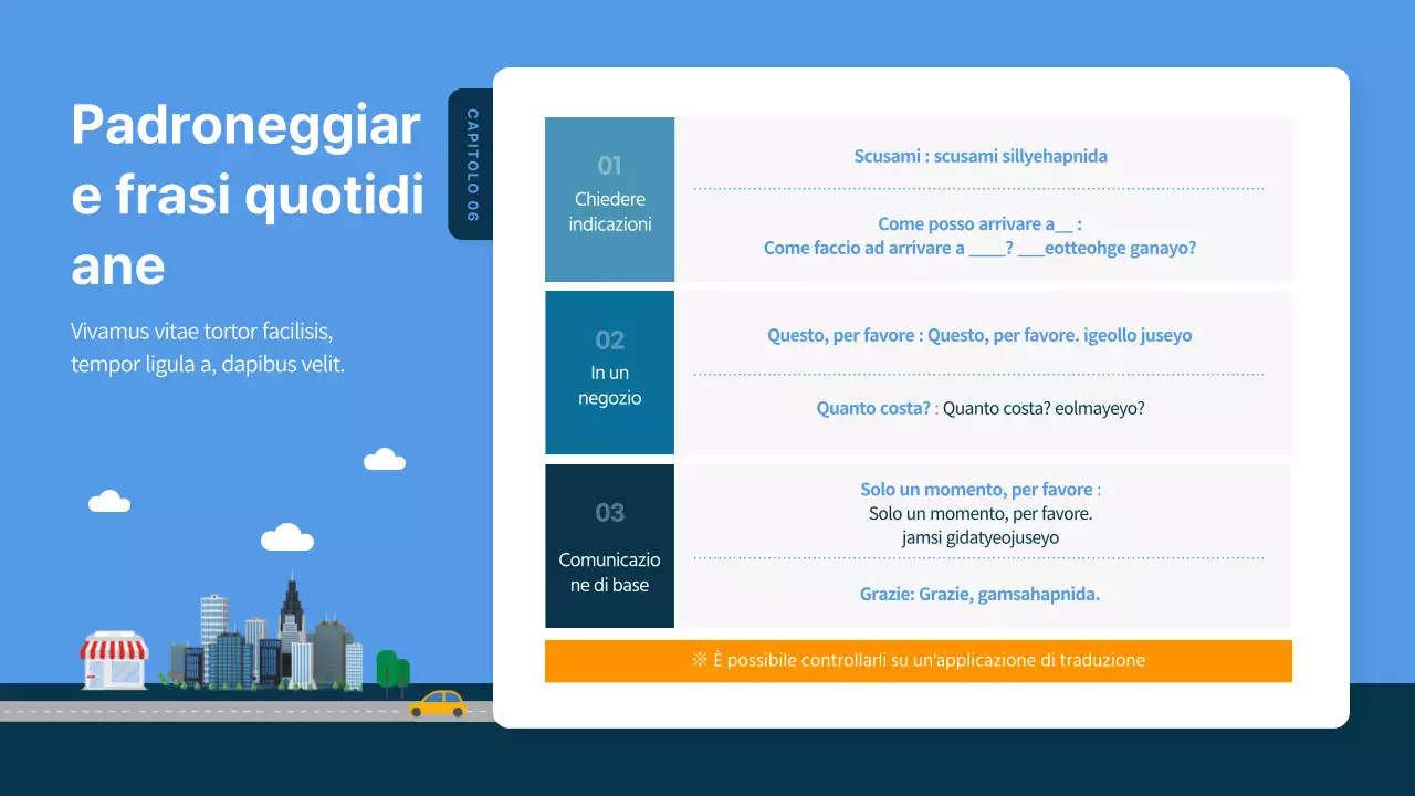 Guida turistica illustrata della Corea del Sud in blu e blu navy