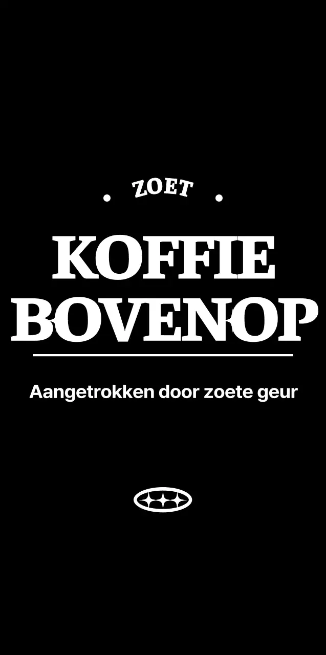 Eenvoudige, strakke tekstlay-out in zwart en wit voor café-artikelen