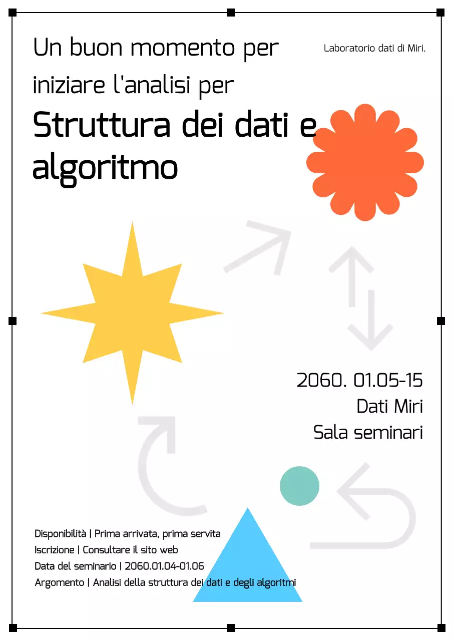 Un corso accelerato sugli algoritmi con semplici forme e frecce bianche