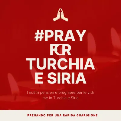 Testo della preghiera di Turkiye in rosso e beige