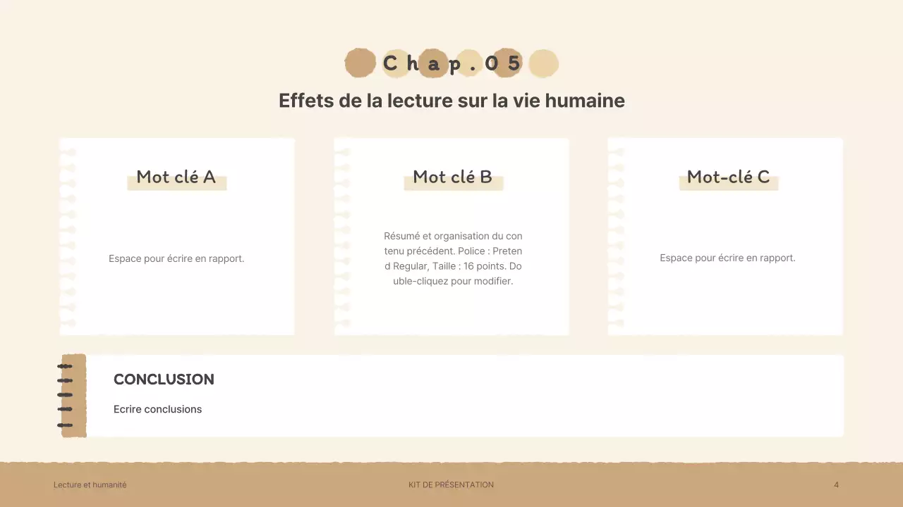 Kit de présentation avec des illustrations de livres sentimentales dessinées à la main en marron et en vert