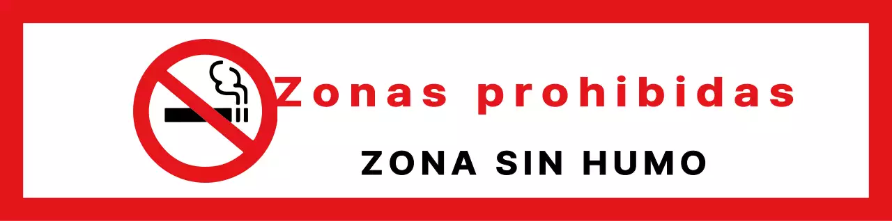 Alineación básica de texto en rojo y negro sin información sobre fumadores