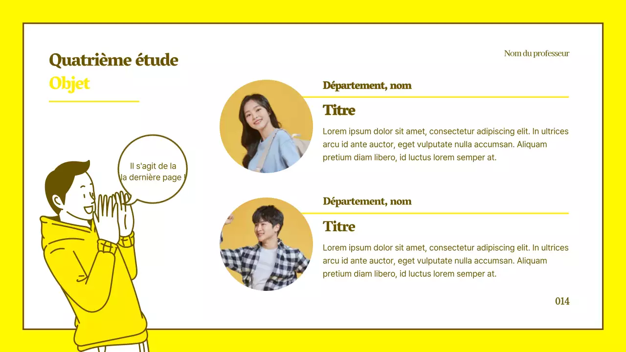 Tutoriel d'illustration de personnages épurés en jaune et marron
