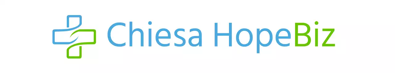 Stile semplice e simbolico del logo in tonalità chartreuse e blu chiaro Promozione e sensibilizzazione della chiesa