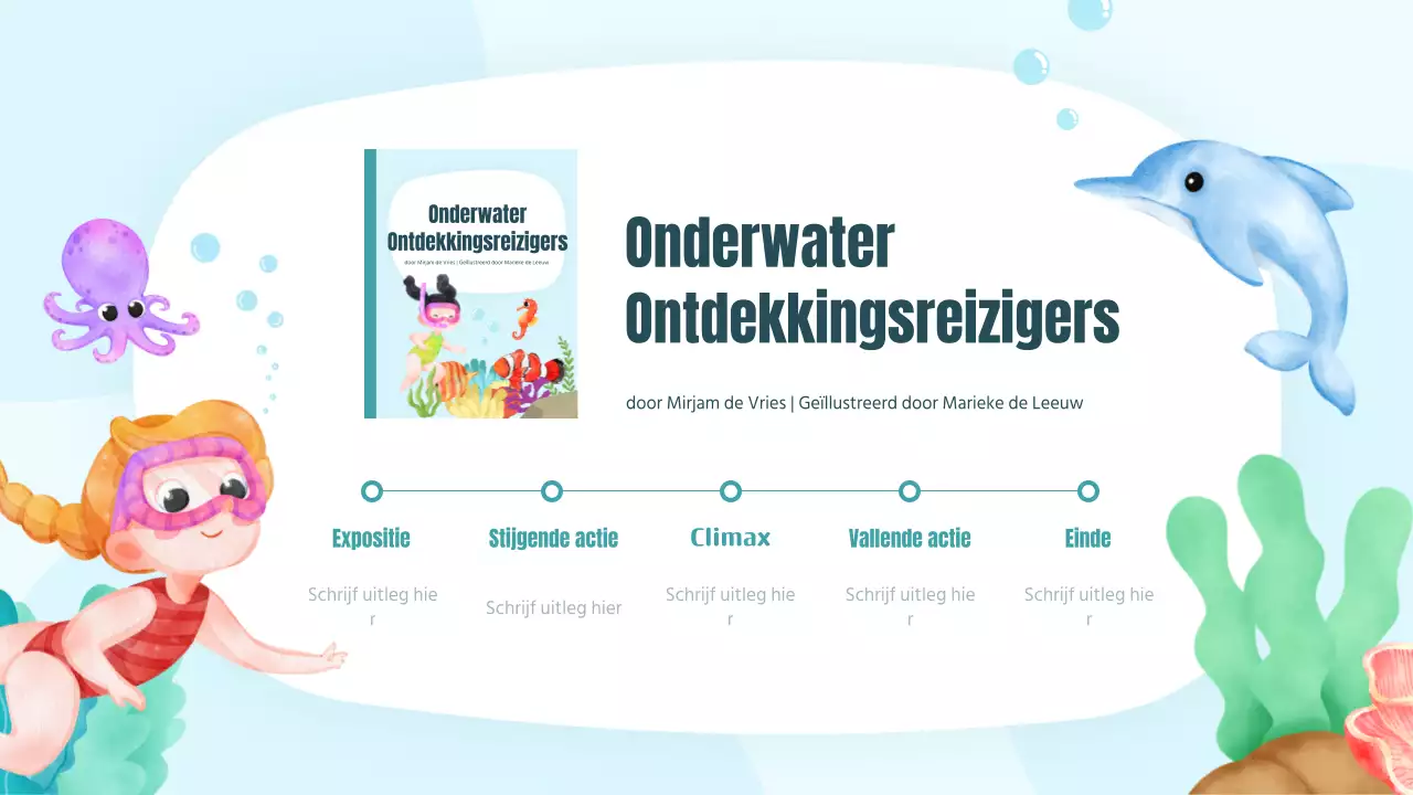 Een kleurrijk en schattig zeegeïllustreerd voorleesverhaal