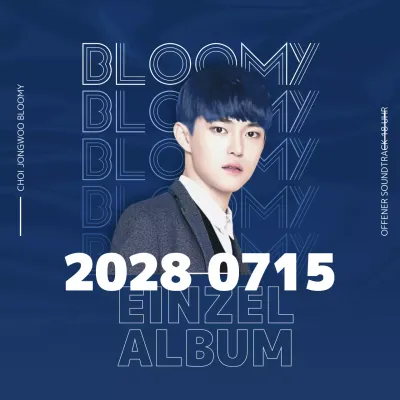 Navy Einfache Typografie Konzept Idol Album Promotion Theme