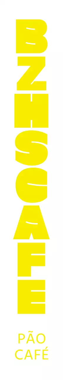 Texto simples estilo logótipo café em amarelo
