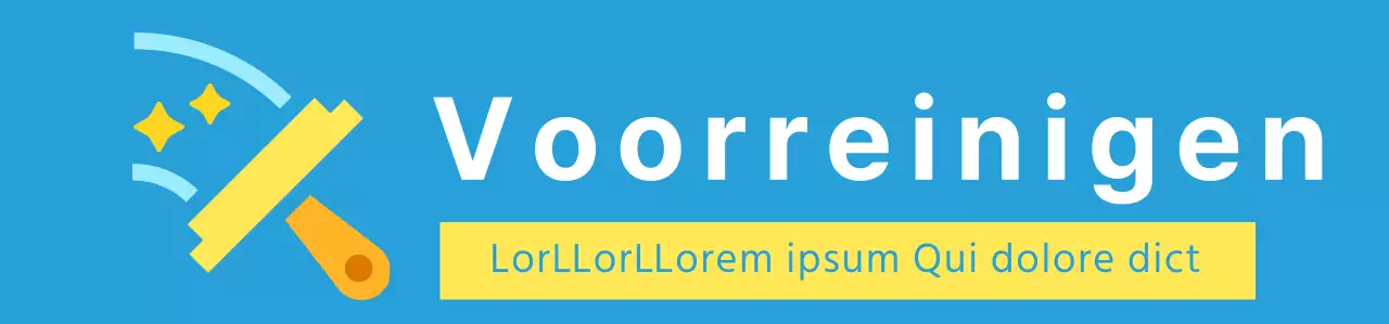 Schoonmaakvest met leuke illustratie in blauw en geel