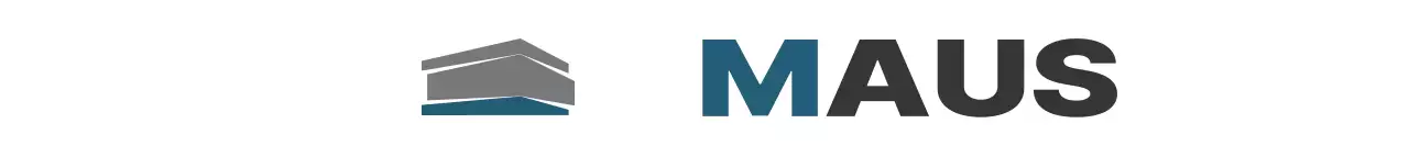 Een interieurbedrijf promoten met een grijs en blauw logo.