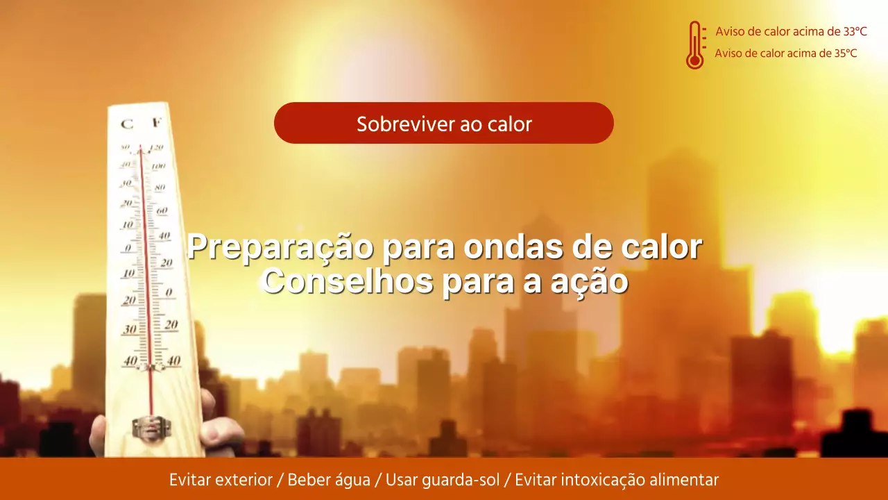 Miniatura do YouTube com dicas de preparação para ondas de calor