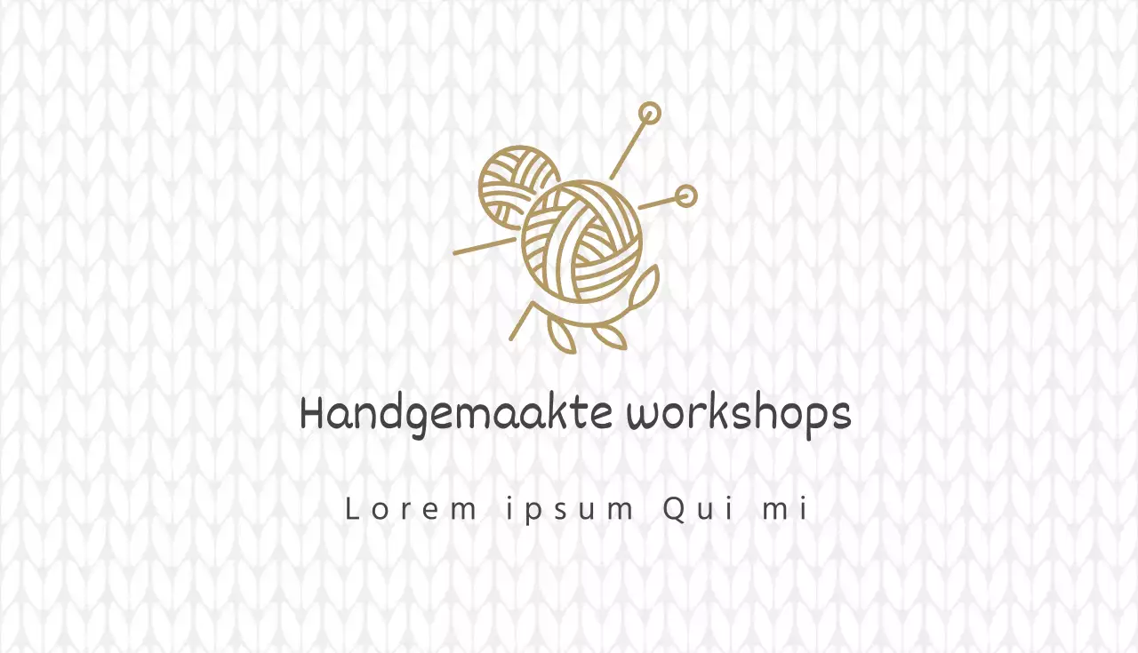 Beige geïllustreerde handgemaakte workshop visitekaartje
