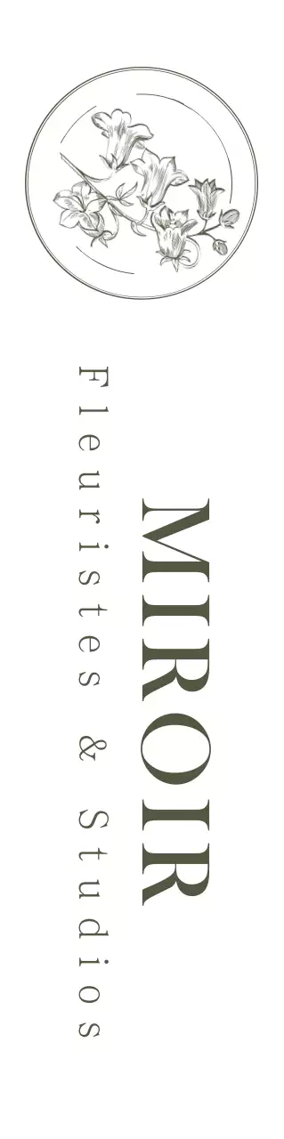 Noir émotionnel illustration florale emblème logo style fleur studio promotion