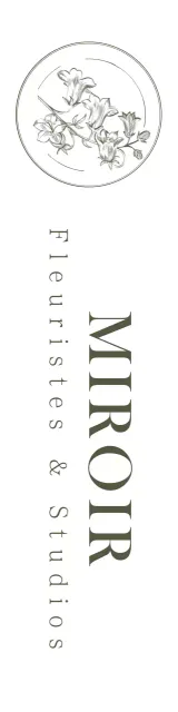 Noir émotionnel illustration florale emblème logo style fleur studio promotion