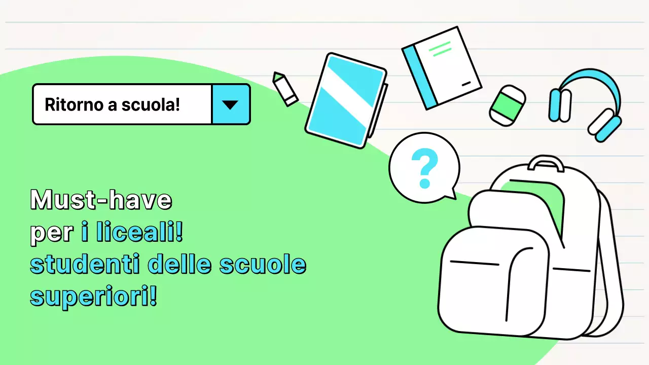 Ricerca di una borsa per matricole verde chiaro e blu cielo