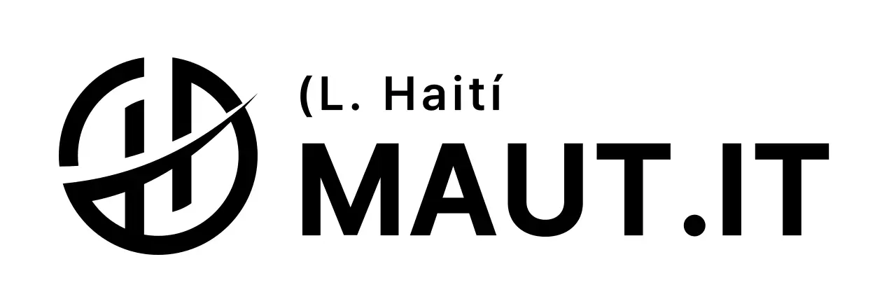 Logotipo simple con forma de Haití concepto simbólico pieza promocional corporativa