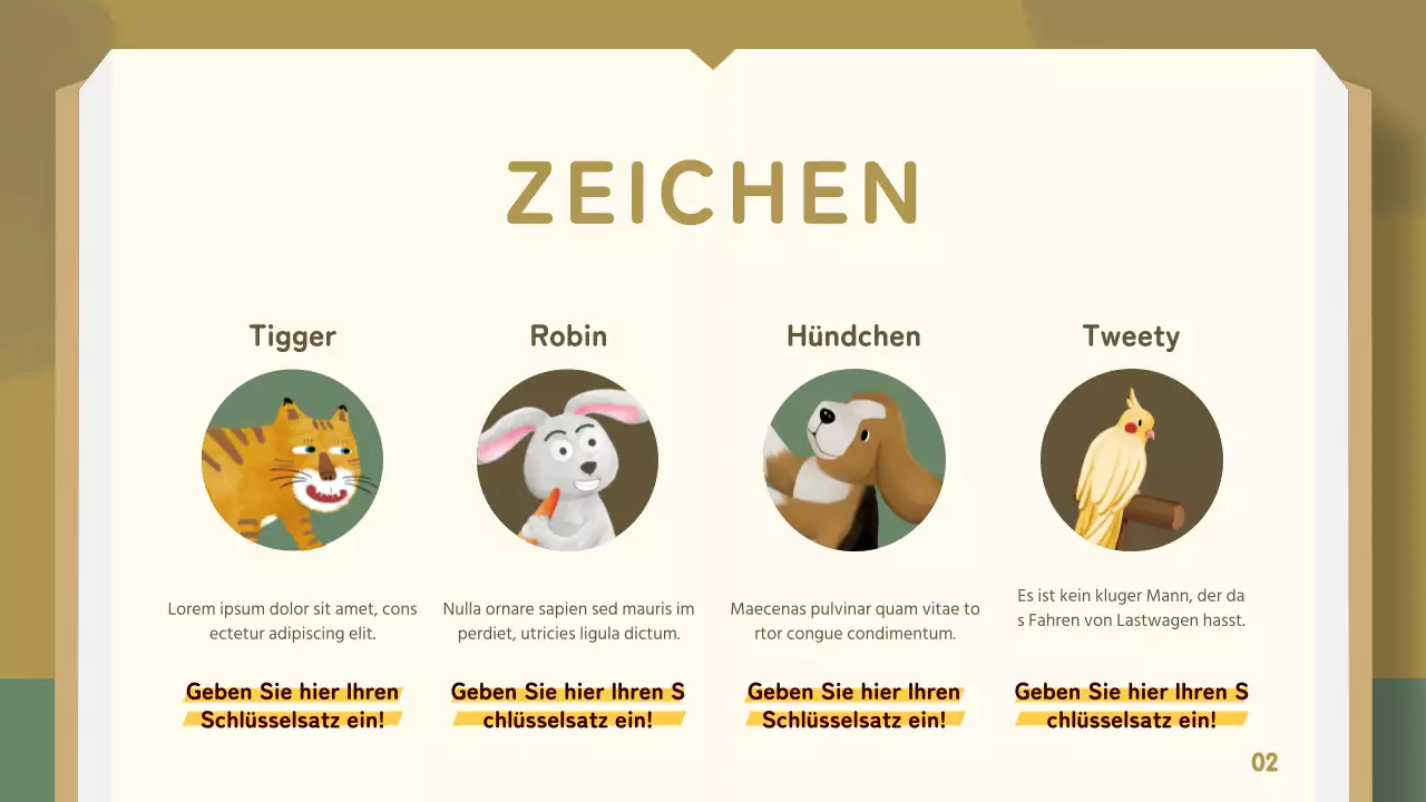 Goldene und grüne traditionelle Märchenstunde