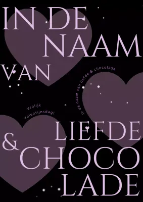 Valentijnsdag met harten en typografie