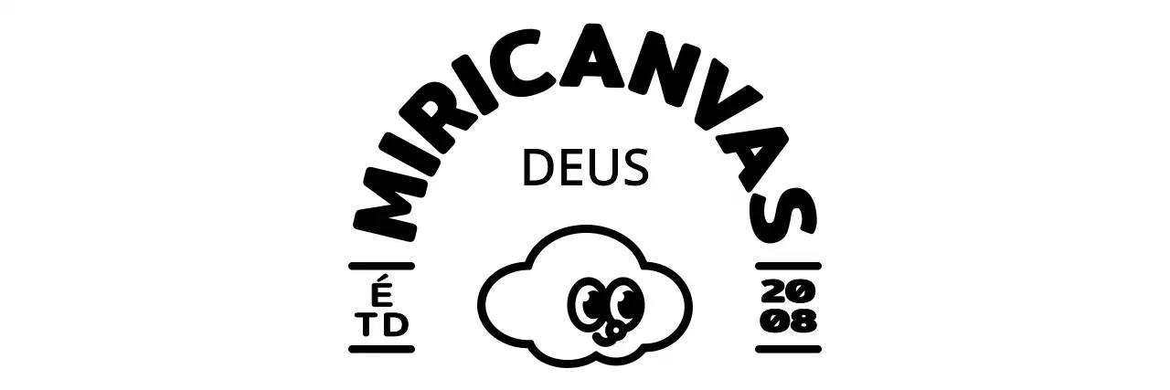 Uma ilustração simples e gira de um cupcake com um logótipo de café em forma de emblema