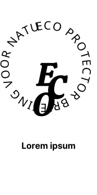 Groen verenigingsontwerp met zwarte tekst