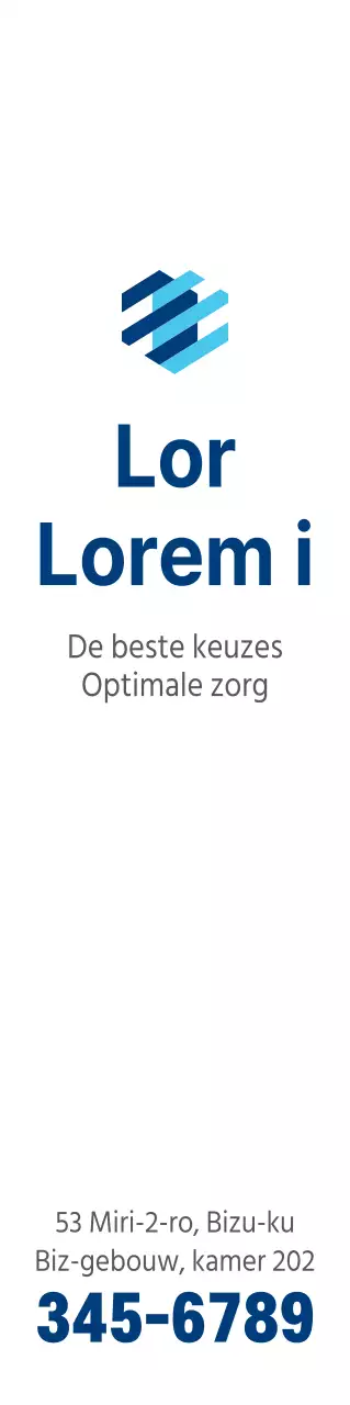 Een algemeen ziekenhuis promoten met een eenvoudig logo in blauw en lichtblauw.
