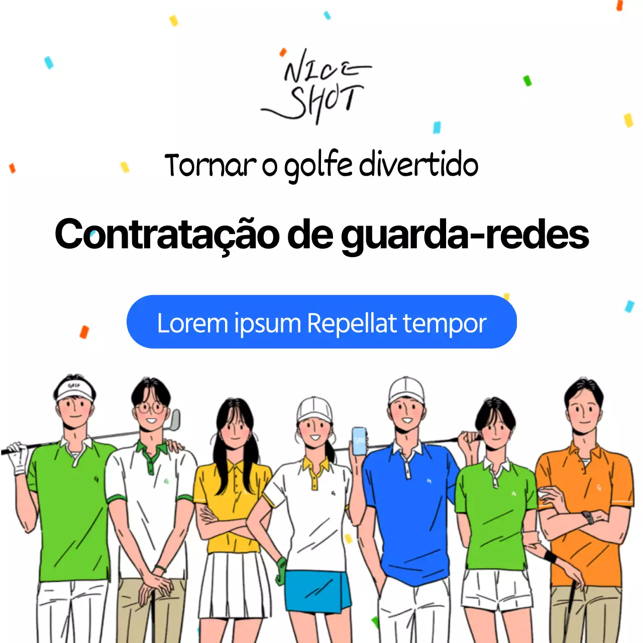 Ilustração branca e limpa recrutamento de aulas de golfe