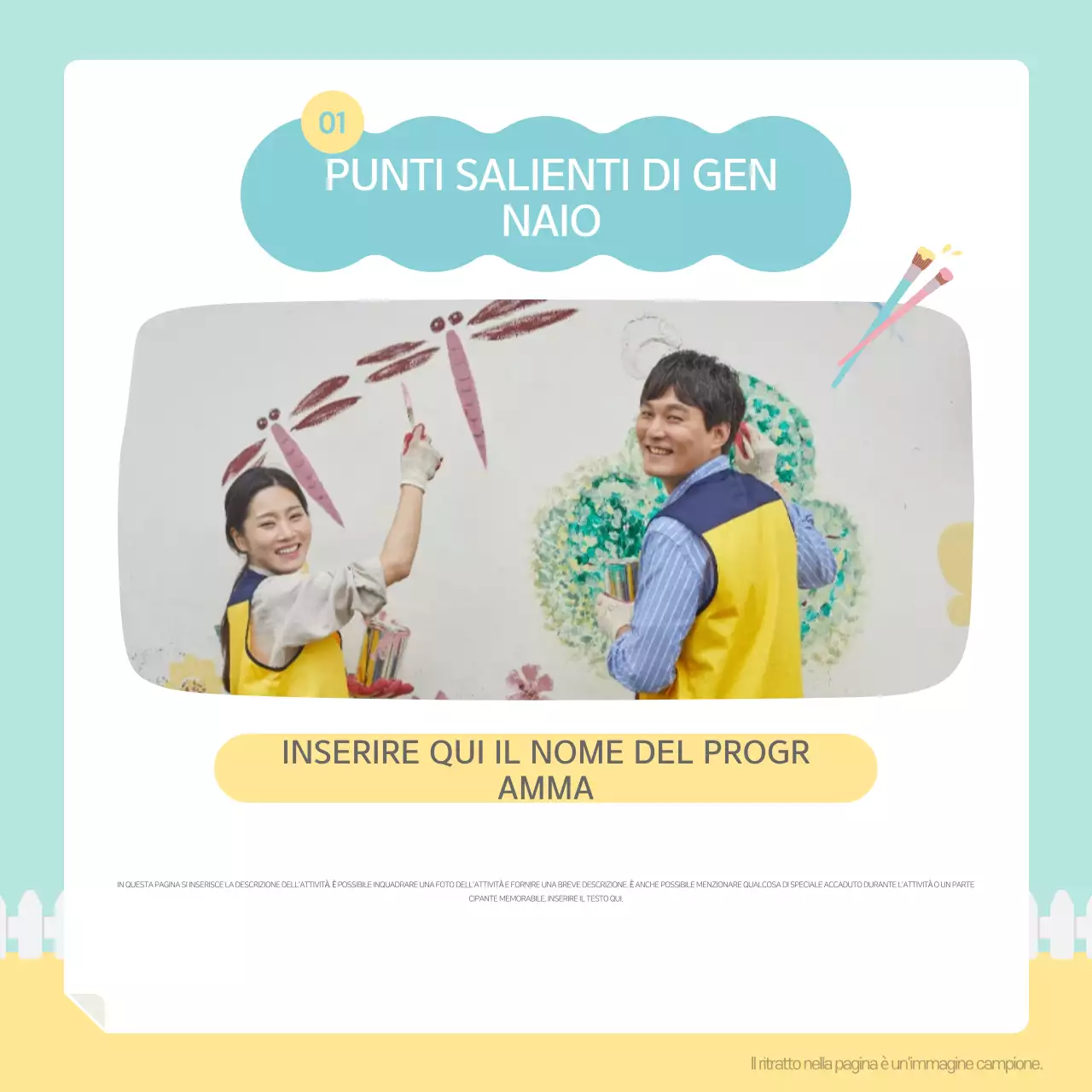 Il bollettino giallo e menta del nostro bel centro benessere