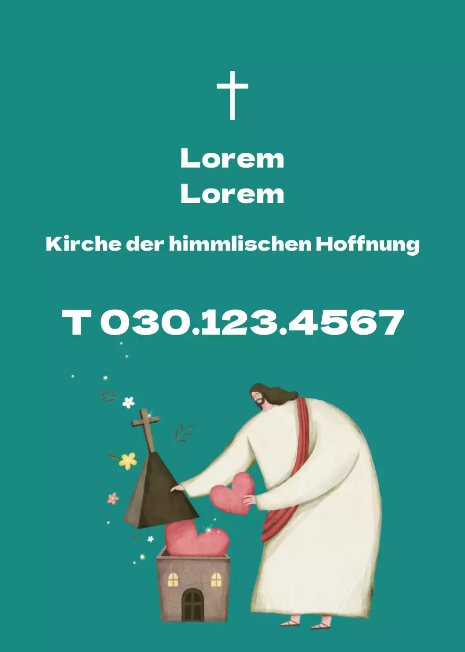 Grünes Zeichen Illustration Kirche Förderung