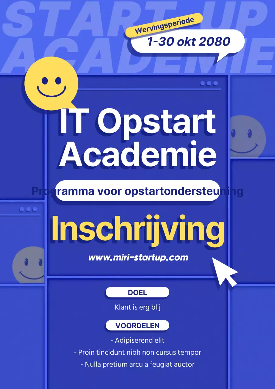 Blue Simple IT Ondernemerschap Academy Aanwerving