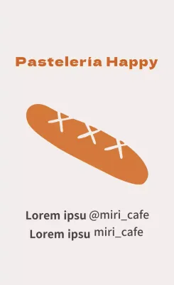 Ilustración marrón bonita etiqueta de restaurante