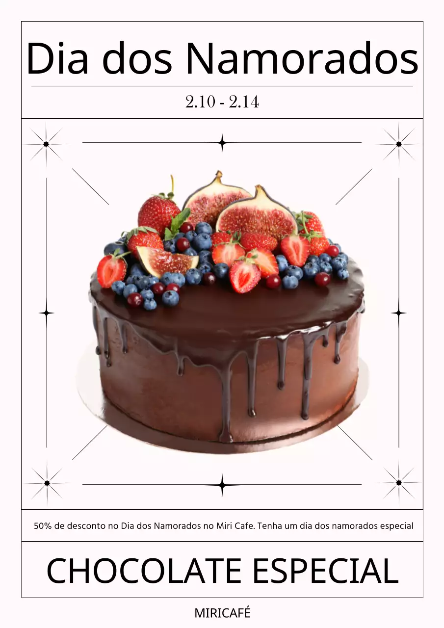 Promover um café retro para o Dia dos Namorados
