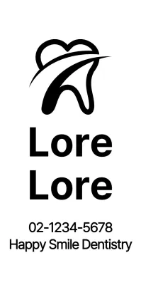 Logo simple et épuré de symboles dentaires pour l'information et la promotion des soins dentaires