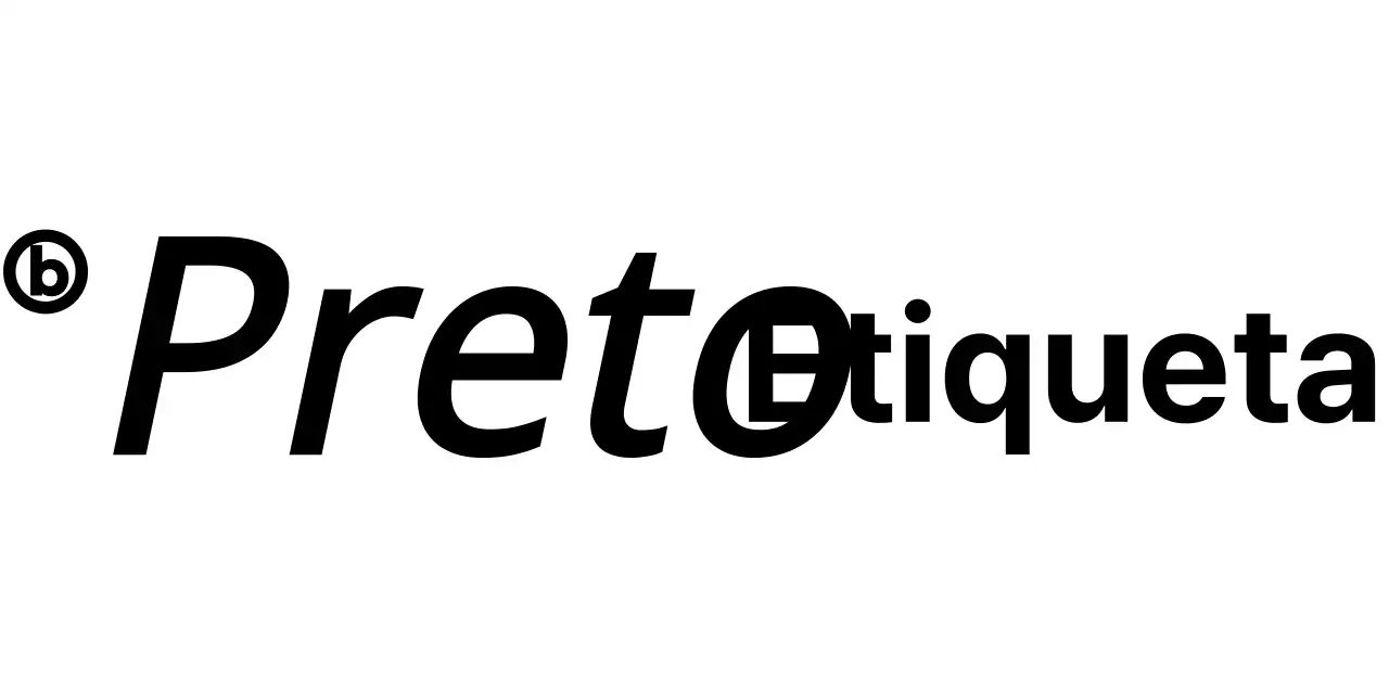 Combinação de tipos de letra simples e emocionais no estilo do logótipo em preto