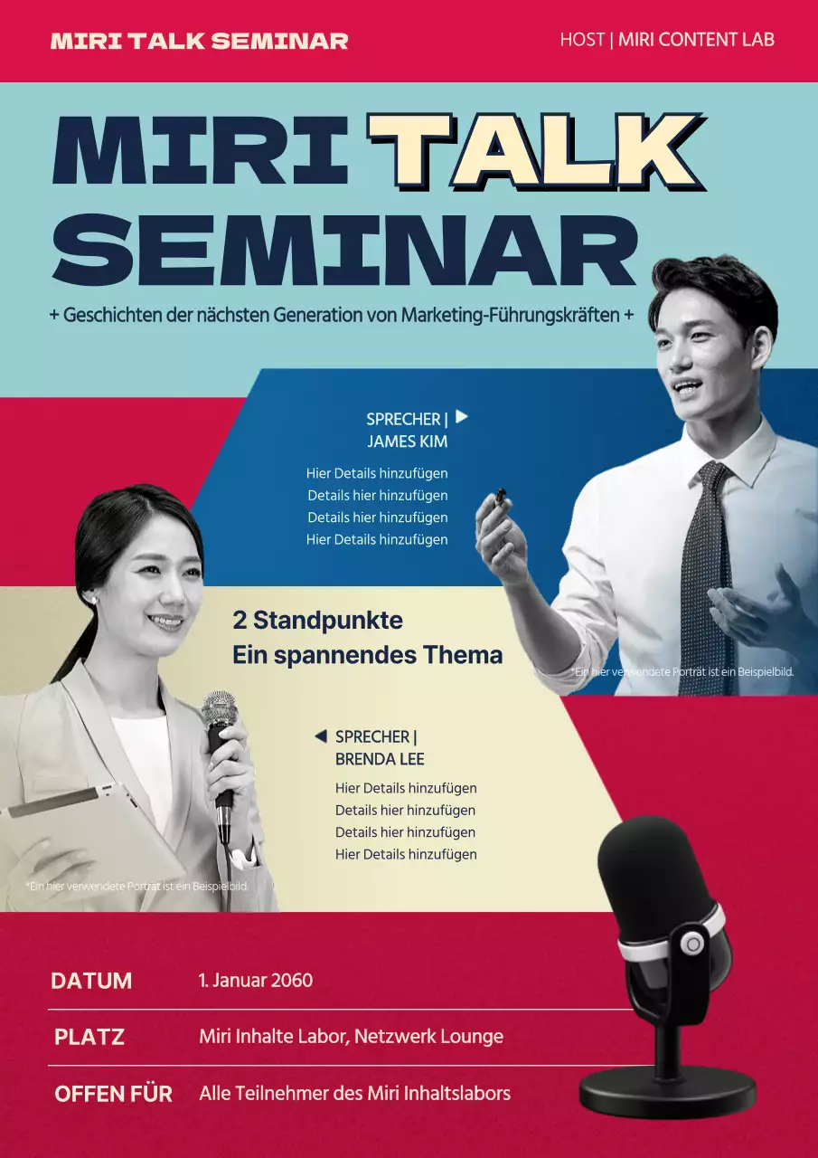 Treffen Sie die Dozenten des roten und des mintfarbenen Gesprächskonzerts