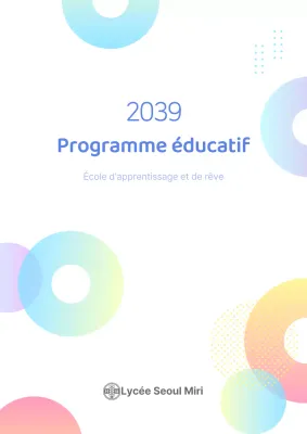 Bulletins scolaires avec motifs circulaires roses et bleus