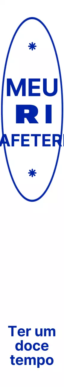 Formas e texto simples e limpos em azul-marinho para um café com estilo