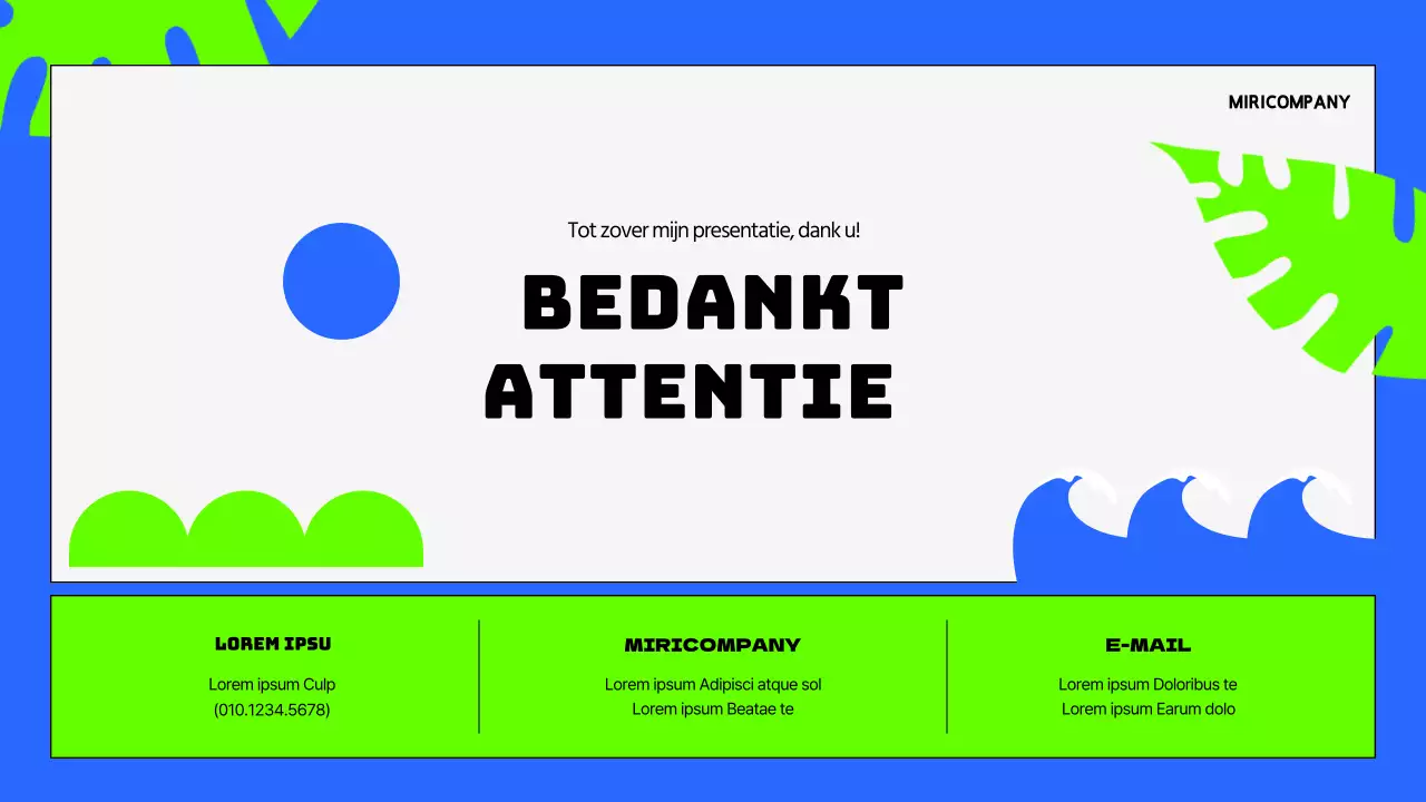 Zomer promo kort met knallen van blauw en fluorescerende kleuren