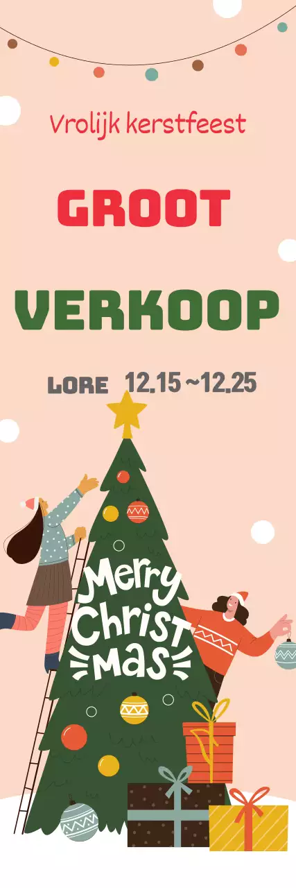 Pink Illustrated Kerstverkoop