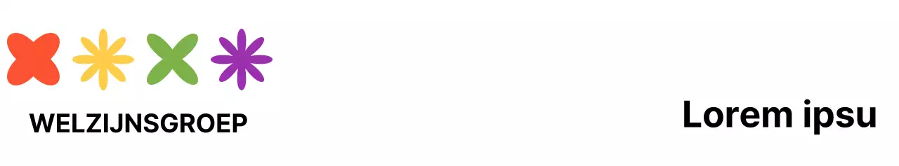 Kleurrijke, schattige en eenvoudige symbolen Logo combinatie stijl Kinderwelzijnsorganisaties en -groepen